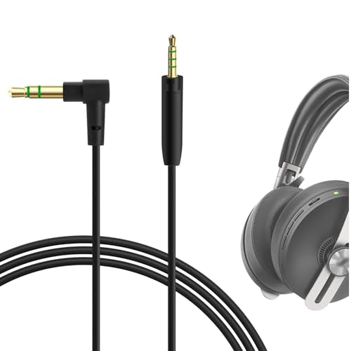 GEEKRIA Audio Cable Compatible with Sennheiser Momentum 4/3/2, HD1 On-Ear, HD 458BT, HD4.50SE, HD4.50, HD350BT Headphones, 3.5mm to 2.5mm Replacement Cord (4 ft / 1.2m)