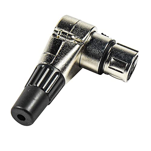 HQRP 4-Pack 3-Pin XLR Adjustable Right Angle Female Connector with 7 Different Position, Compatible with Pro Audio DJ Band XLR Plug Jack Right Angle 3 Pin Mic Microphone Speaker Audio Cable Connector - style: Female