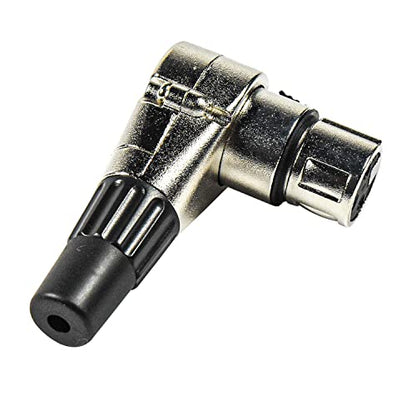 HQRP 4-Pack 3-Pin XLR Adjustable Right Angle Female Connector with 7 Different Position, Compatible with Pro Audio DJ Band XLR Plug Jack Right Angle 3 Pin Mic Microphone Speaker Audio Cable Connector - style: Female