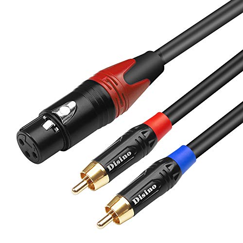 Female XLR to Dual RCA Y Splitter Patch Cable,Unbalanced XLR Female to 2 RCA/Phono Plug Stereo Audio Interconnect Duplicator Lead - 3.3 Feet/1 Meter - size: 3.3 Feet