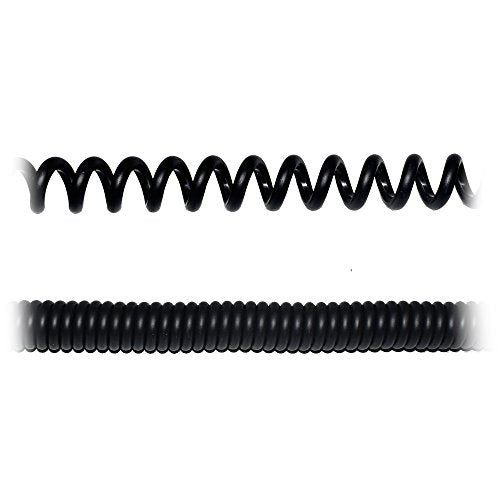 ATH-M50 Replacement Extension Cord Spring Relief Coiled Audio Cable Compatible with Sony MDR-7506 MDR-V6 MDR-V600 MDR-V700 MDR-V900 and Audio Technica ATH-M50 ATH-M50s Headphones (Black)