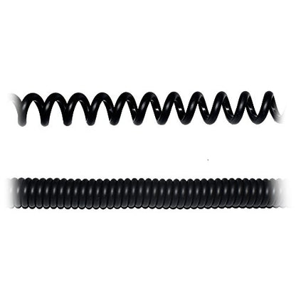ATH-M50 Replacement Extension Cord Spring Relief Coiled Audio Cable Compatible with Sony MDR-7506 MDR-V6 MDR-V600 MDR-V700 MDR-V900 and Audio Technica ATH-M50 ATH-M50s Headphones (Black)