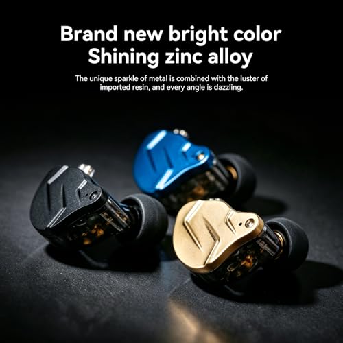 KZ ZSN PRO X Gaming Earbuds, IEM Earphone with 1BA and 1DD Headphones, KZ High Fidelity in Ear Wired Earbuds High Resolution in Ear Monitor Headphone (NO Mic, Blue) - color: Blue, size: No Mic, style: No Mic