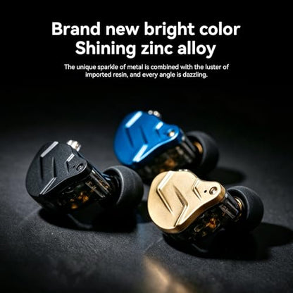 KZ ZSN PRO X Gaming Earbuds, IEM Earphone with 1BA and 1DD Headphones, KZ High Fidelity in Ear Wired Earbuds High Resolution in Ear Monitor Headphone (NO Mic, Blue) - color: Blue, size: No Mic, style: No Mic
