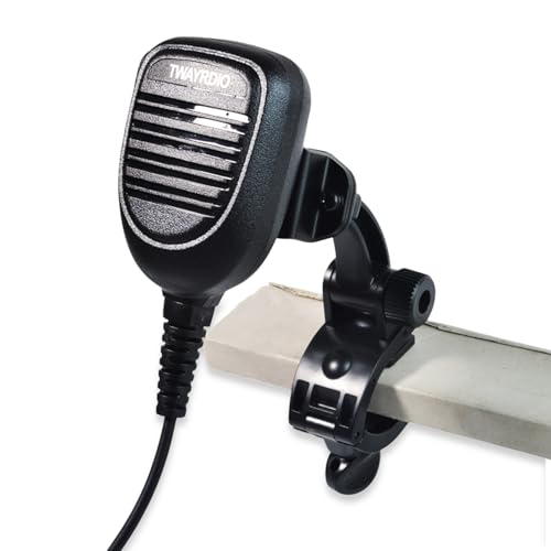 TWAYRDIO Desktop Mount for Handheld Radio, Speaker Mic and CB Mic, 3-in-1 Multi-Purpose Adjustable Angle Holder Bracket for Motorola BaoFeng Retevis Yaesu HT Handhelds Two Way Radios Walkie Talkies