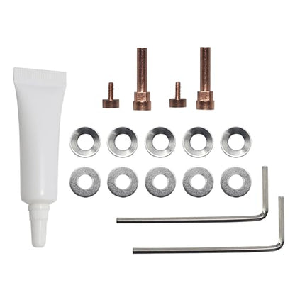 Metal Swivel Pin Hinge Repair Kit Rose for Bose QC45 QC35 II | Robust metal swivel pins with gaskets & screws,for QC35, QC35 II, QC45 and QC SE,quick setup to repair headphone hinges - color: Rose Gold