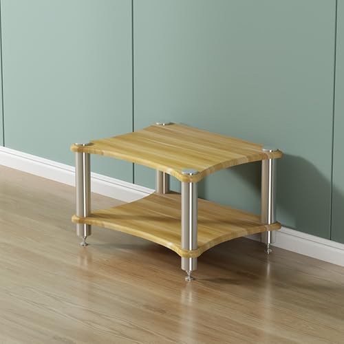 Stereo cabinet,audio rack,av media stand,stereo stand,audio stand,av cabinet,stereo racks and stands,media rack,hifi rack,audio rack cabinet,stereo rack,audio cabinet,audio-video shelving,av rack(2-la - color: 2-layer, size: Wood color