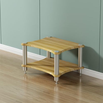 Stereo cabinet,audio rack,av media stand,stereo stand,audio stand,av cabinet,stereo racks and stands,media rack,hifi rack,audio rack cabinet,stereo rack,audio cabinet,audio-video shelving,av rack(2-la - color: 2-layer, size: Wood color