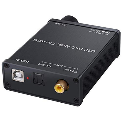 USB to Coaxial S/PDIF Optical 3.5mm/6.3mm Headphone Converter USB Digital to Analog Audio Converter for XP