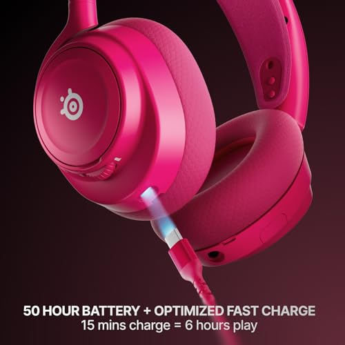 SteelSeries Arctis Nova 7X Wireless Gen 2 Gaming Headset - Real-Time App Control, 50+ HR Play, Neodymium Drivers, Mix 2.4GHz/Bluetooth, Xbox, PC, PS5/PS4, Switch 1/2, Mobile - Magenta - color: Magenta, style: Xbox | PC