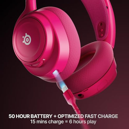 SteelSeries Arctis Nova 7X Wireless Gen 2 Gaming Headset - Real-Time App Control, 50+ HR Play, Neodymium Drivers, Mix 2.4GHz/Bluetooth, Xbox, PC, PS5/PS4, Switch 1/2, Mobile - Magenta - color: Magenta, style: Xbox | PC
