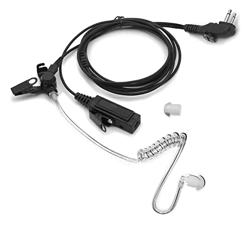 Headset Earpiece for HYT Hytera Radio BD502 BD502i BD552i BD612i BD615 PD402i PD415 PD482i PD502 PD506 PD562 TC-508 TC-626 HYT850 Power446 Acoustic Tube & Big PTT 2-pin with Screw | BD615 PD402i PD415 PD482i PD502 PD506 PD562 TC-508 TC-626 HYT850 Power446