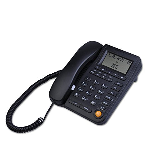 Home Office Corded Phone with Caller ID, LK-P017B Call Center Phones with Headset, Landline Telephone for Business Desktop Phone with Extra-Large Buttons and Display Screen
