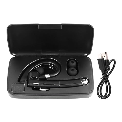 Acouto Earpiece Headset No Canceling Digital Power Display with Charging Case for Driving Business