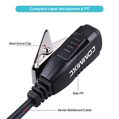 Walkie Talkie Earpiece w Mic 2.5mm 1-Pin Compatible with Motorola Talkabout | Two-Way Radio Headset with PTT Covert Air Acoustic Tube