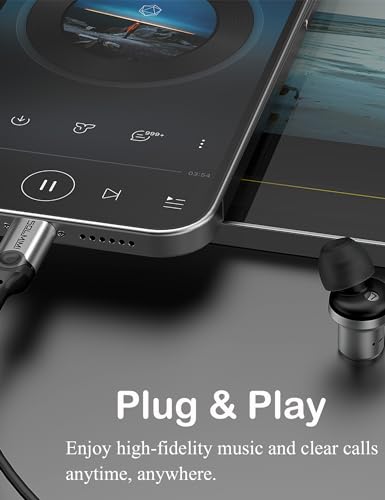Wired Earbuds USB C with Mic for Samsung iPhone Pixels Mac Tablet PC Ipad - color: Black
