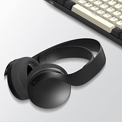 GVOEARS Ear Pads Cushions Replacement for Sony PlayStation 5 PS5 Pulse 3D Wireless Headset (Breathable Mesh Fabric) - color: Matte Black-Mesh