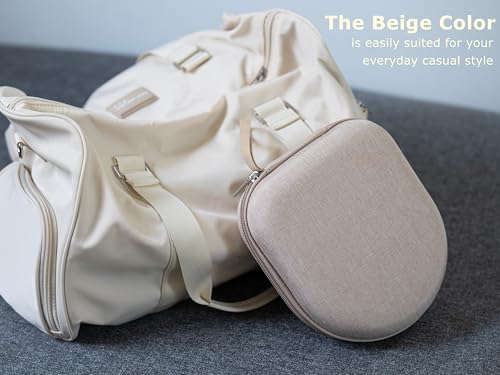 Ginsco Universal Headphone Case Compatible with JBL Tune 510BT 720BT, Sony WH-CH 720N/WH-CH520, with Sony/JBL/Soundcore Life Q20i Q30/BERIBES/TOZO/KVIDIO etc Wireless Headphones Beige - color: Beige