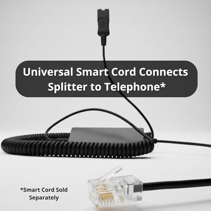 Plantronics Style Poly Headset Splitter and Telephone Audio Cable-Supervisor Agent Training Y-Cord with Mute Button -Compatible with EncorePro, Encore, HW Series for Call Center, Office Training