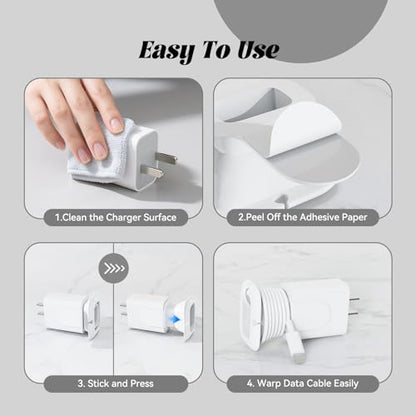 Silicone Collapsible Cord Wrap Foldable Charger Organizer | Wired Manager Holder, Wrap Winder, Cable Management, Travel Essentials, Compatible with Phone Charger Adapter - size: For Phone Charger