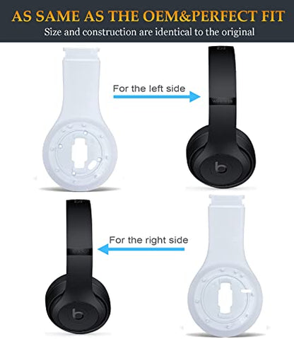 Studio 3 Inside Panel as Same as the OEM Studio3 Inner Earphone Shell Replacement Parts Durable Accessories Repair Kit Compatible with Beats by Dr. Dre Studio 3 (A1914 Headphones (White) - color: White