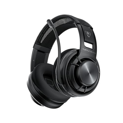 Turtle Beach Atlas Air Wireless Open-Back Headset for PC, PS5, PS4, Mobile | PlayStation, 24-Bit High-Fidelity Audio, Adjustable Mic, Rechargeable 50-Hr Battery, Memory Foam Cushions, Lightweight, Black