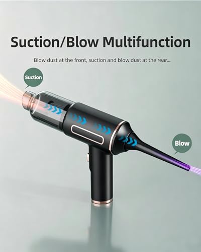Electric Air Duster, Cordless, Rechargeable Brushless Motor for Computer, Keyboard, Car, and House