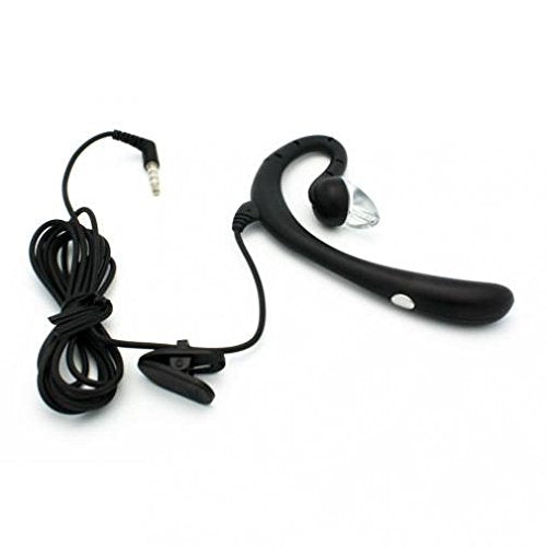 Compatible with Galaxy S10, S10e, S10 Plus - Wired Headset Mono Hands-Free Earphone 3.5mm Headphone Boom Microphone Single Earbud [Black] Works with Samsung Galaxy S10, S10e, S10+