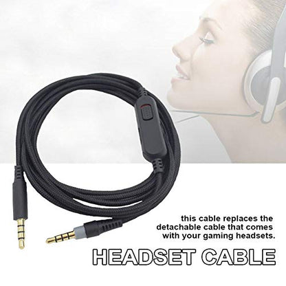 Detachable Replacement Audio Aux Cable Cord Wire 3.5mm Headphones Audio Cable with Inline Mute & Volume Control,Compatible with HyperX Cloud Mix Cloud Alpha