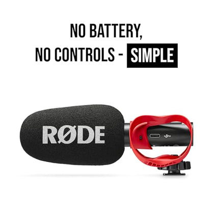 RØDE VideoMic GO II Helix Ultra-Compact On-Camera Shotgun Microphone