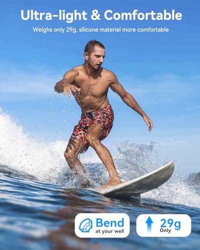 MONODEAL Bone Conduction Headphones Swimming Headphones, IP68 Waterproof | Bluetooth 5.4, Built-in 32GB MP3 Memory, Open Earphones Underwater Earbuds for Swimming Running Cycling