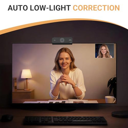 Webcam for PC, HD 1080P USB Plug-and-Play Computer Web Camera, High Definition Webcam for Desktop Laptop, Ideal for Online Class, Video Conference, Live Streaming & Gaming - color: 1080P-black