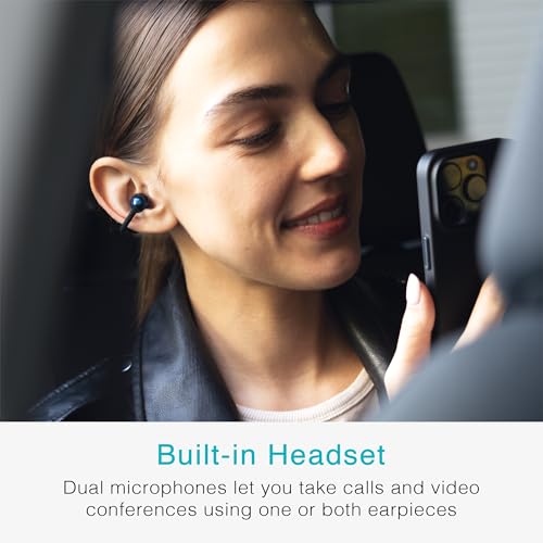MEE audio Pebbles Air Open Ear True Wireless Earbuds - Bluetooth 5.3 Lightweight Earclip Headphones with Headset Microphone & Call Noise Reduction for Gym/Workouts/Sports and Gaming (Sapphire/Blue) | Bluetooth 5.3, Lightweight Earclip Headphones, Headset