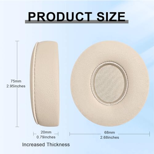 Replacement Ear Pads for Beats Solo 2 & Solo 3 Wireless On-Ear Headphones, Ear Cushions, Headset Earpads, Ear Cups Cover with Soft Protein Leather (Pink) - color: Pink