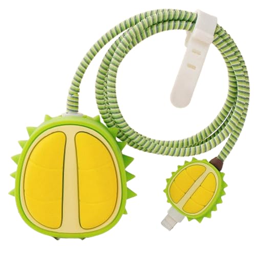 ZOSTLAND 5 in 1 DIY 18W 20W Heart Shape Protector Data Cable USB Charger Line Earphone Wire Saver Organizer Compatible with iPhone 11 12 13 14 15 Pro Max - color: Durian