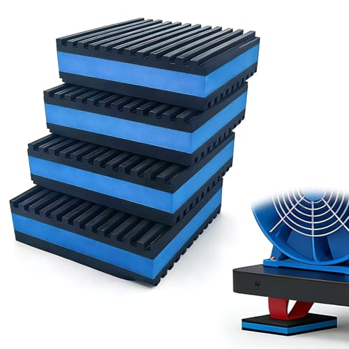 4pack Vibration Isolation Pads Heavy Duty Anti Vibration Pads Appliance 3 Inch X 3 Inch for 3D Printer Air Compressor,Rubber Anti Vibration Pads for Generator Perfect for Treadmill/Turntables/Dryers - size: 3'' X 3'' X 7/8"(Square)