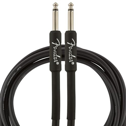 Fender Professional Series Instrument Cable, Guitar Cable, Guitar Accessories, Straight/Straight, Black, 18.6ft - size: 18.6ft, style: Straight/Straight