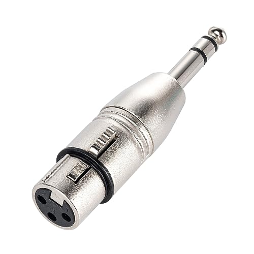 LanSenSu 4-Pack XLR Female to 1/4" TRS Adapter, Balanced Female XLR to Quarter Inch 6.35mm Male Adapters - style: XLR Female to 1/4" TRS Adapter