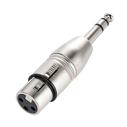 LanSenSu 4-Pack XLR Female to 1/4" TRS Adapter, Balanced Female XLR to Quarter Inch 6.35mm Male Adapters - style: XLR Female to 1/4" TRS Adapter