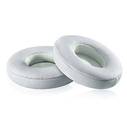 Solo 2.0 Wired Replacement Earpads, JARMOR Memory Foam Ear Cushion Cover for Beats Solo 2.0 Wired On Ear Headphones by Dr. Dre ONLY, (Does NOT FIT Solo 2.0/3.0 Wireless) (White) - color: White