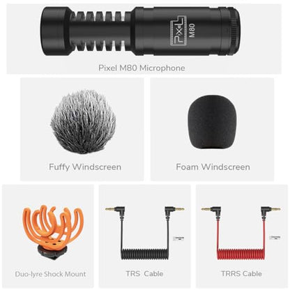 Camera Microphone Shotgun Mic Professional Super Cardioid Video Microphone Perfect for Canon EOS, Nikon DSLR Cameras and Camcorders