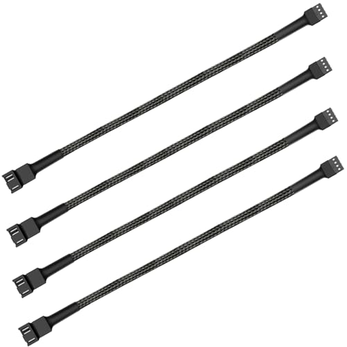 12" PWM Fan Extension Cable, 4-Pin PC Cable (30cm, 4pcs) - size: 12"（30cm）4pcs