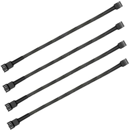 12" PWM Fan Extension Cable, 4-Pin PC Cable (30cm, 4pcs) - size: 12"（30cm）4pcs
