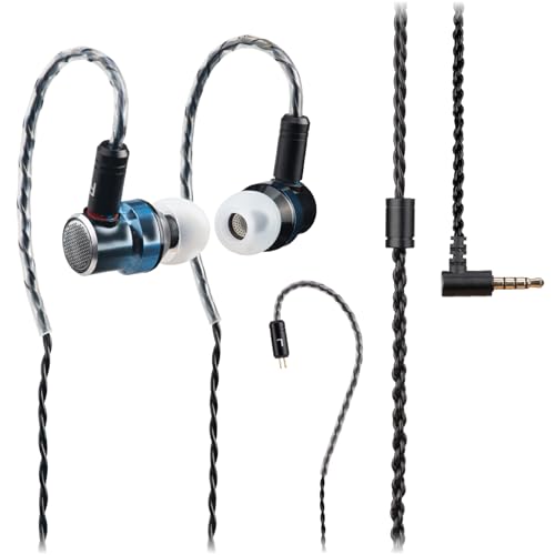 TINHIFI C0 with Microphone and All Aluminum Alloy Open Earbuds - Stunning with DAC in Ear HiFi Sound and Gaming, Suitable for Women, Men, and Children (Blue Black Gradient, C0 3.5MM No Mic) - color: Blue black gradient, size: C0 3.5MM No Mic