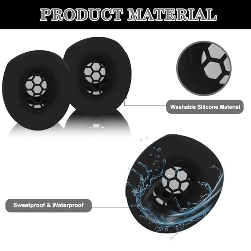 Aiivioll Studio Pro Silicone 2 in 1 Case Cover Set, Anti-Scratch Ear Pad Cover/Zipper Headband Cover for Beats Studio Pro Headphone, Studio Pro Soft Silicone Protector Accessories(Black) - color: Black