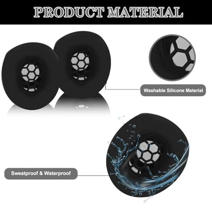 Aiivioll Studio Pro Silicone 2 in 1 Case Cover Set, Anti-Scratch Ear Pad Cover/Zipper Headband Cover for Beats Studio Pro Headphone, Studio Pro Soft Silicone Protector Accessories(Black) - color: Black