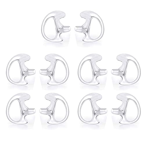 Replacement Earmold Earpiece Earbud Earplug Ear Mold for Walkie Talkie Acoustic Tube Earpiece,Soft Silicone Earmould Replacement Earpiece Insert for Two Way Radio Air Acoustic Headset (Pair of 5) - color: 5 pair medium