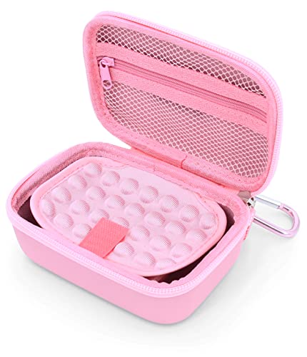 CASEMATIX Travel Case Compatible With DJI Mic 2 Wireless Microphone Kit or Original - Compact Lavalier Microphone Protection to Carry Lav Mic in Charging Case and Small Accessories, Pink