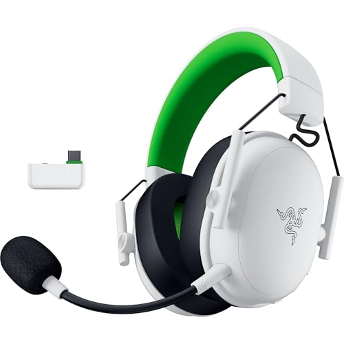 Razer BlackShark V3 X HyperSpeed Wireless Xbox Gaming Headset, White | 50mm Drivers, Cardioid Mic, 2.4 GHz, Bluetooth, Works with PC, Mac, PS5, Nintendo Switch, Smartphone, 70 Hr Battery - color: White, style: Xbox