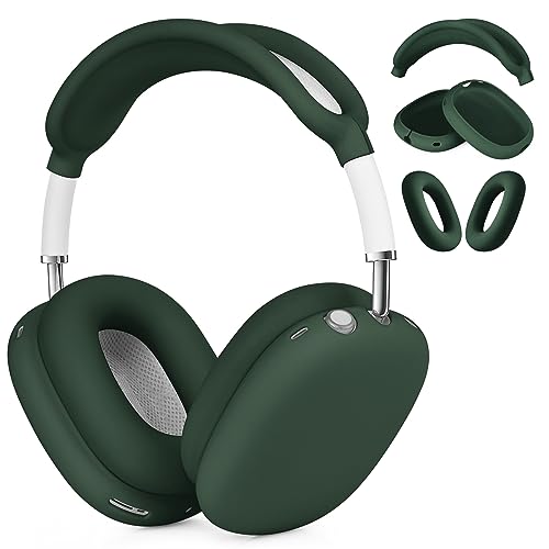 Filoto Case for AirPods Max - Ear Pad & Headband Cover for Apple AirPods Max (USB-C/Lightning), Silicone Accessory Case (Midnight Green) - color: Midnight Green